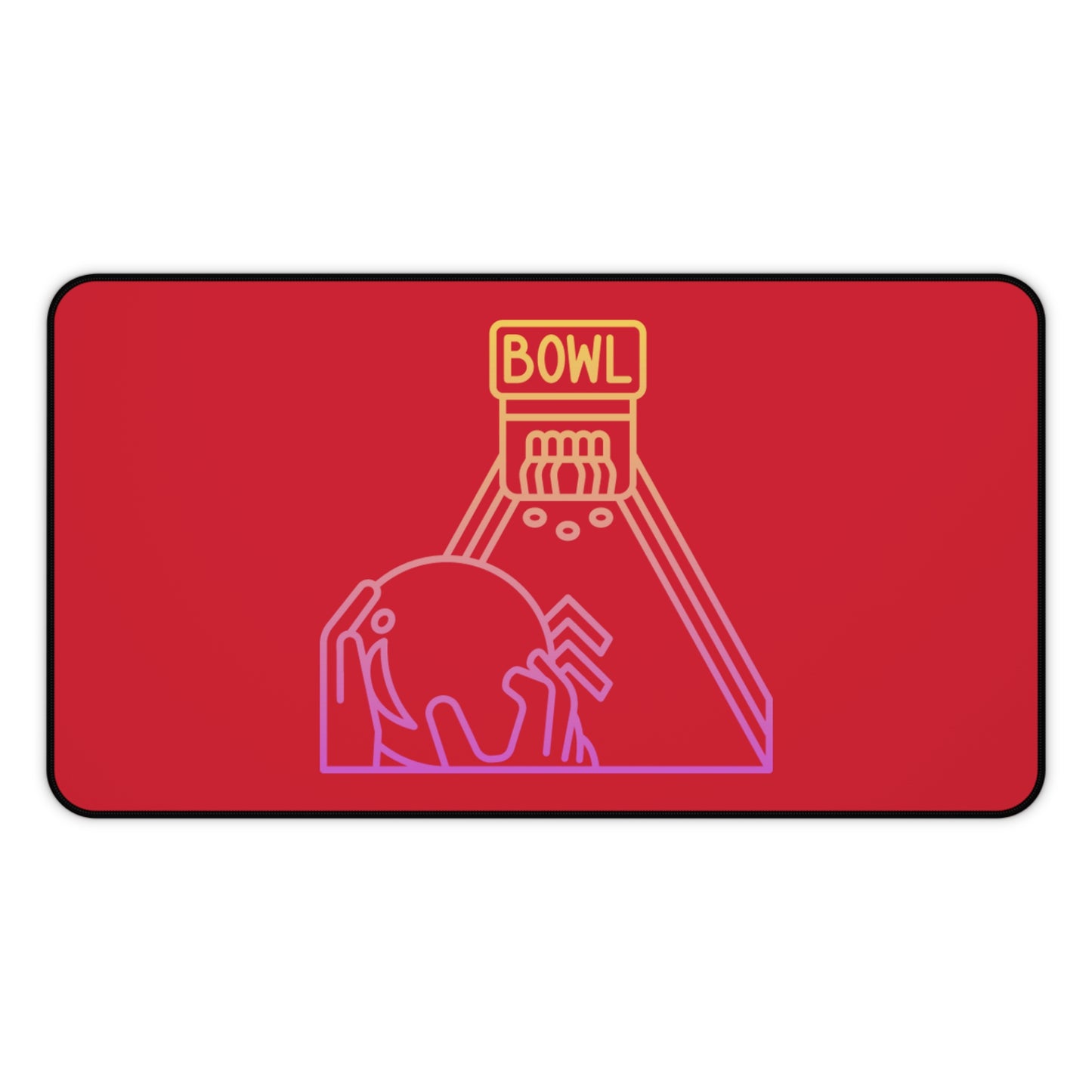 Desk Mat: Bowling Dark Red