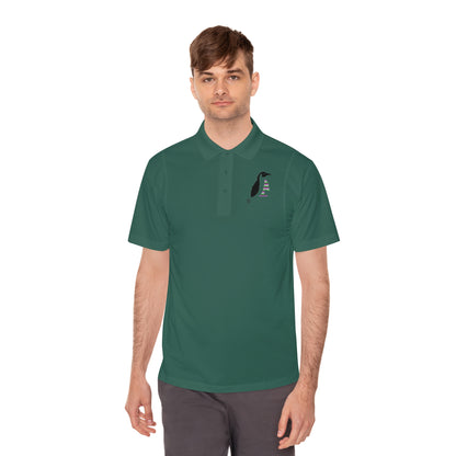 Men's Sport Polo Shirt: Crazy Penguin World Logo #2