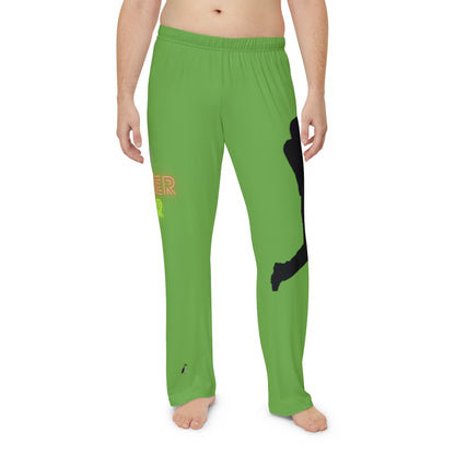 Men's Pajama Pants: Baseball Green