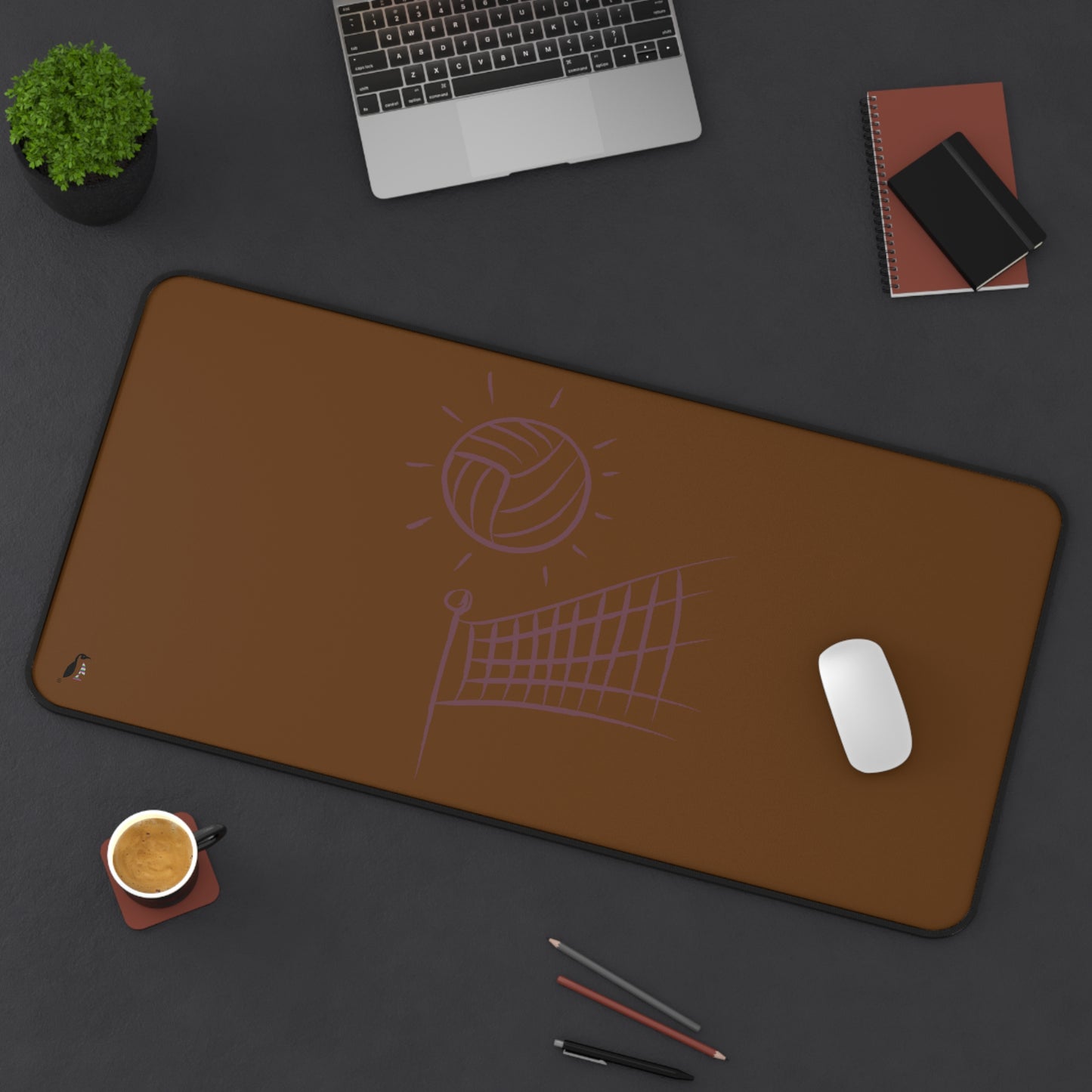 Desk Mat: Volleyball Brown