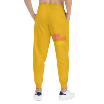 Athletic Joggers: Crazy Penguin World Logo Yellow