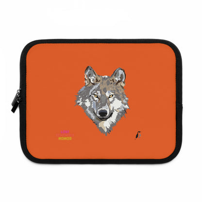 Laptop Sleeve: Wolves Orange