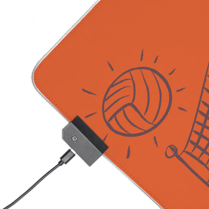 LED Gaming Mouse Pad: Volleyball Orange