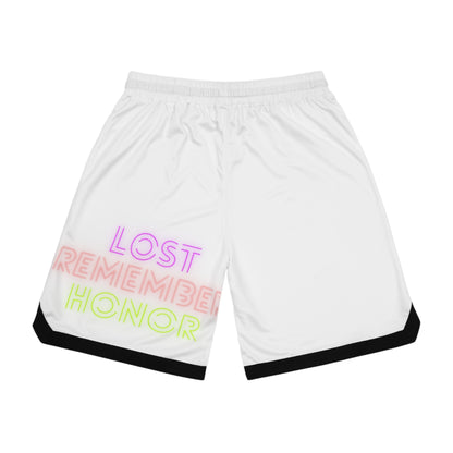 Basketball Rib Shorts: Crazy Penguin World Logo White