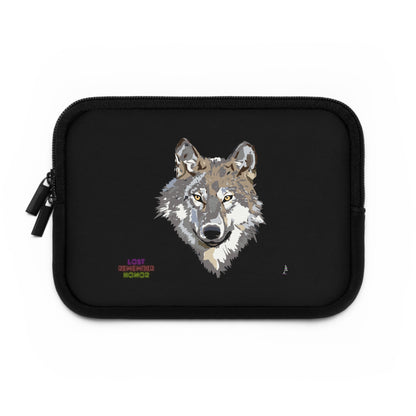 Laptop Sleeve: Wolves Black