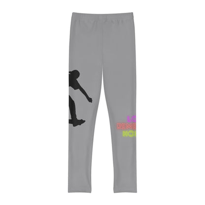 Youth Full-Length Leggings: Skateboarding Grey