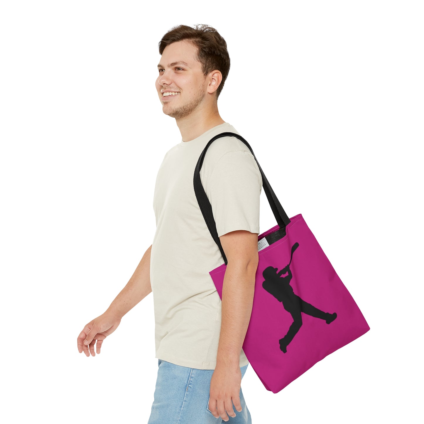 Tote Bag: Baseball Pink