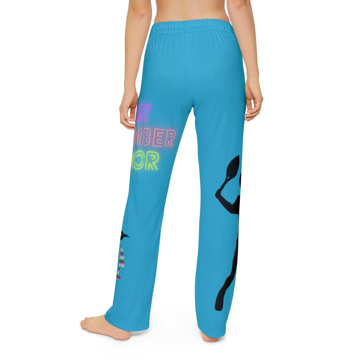 Kids Pajama Pants: Tennis Turquoise