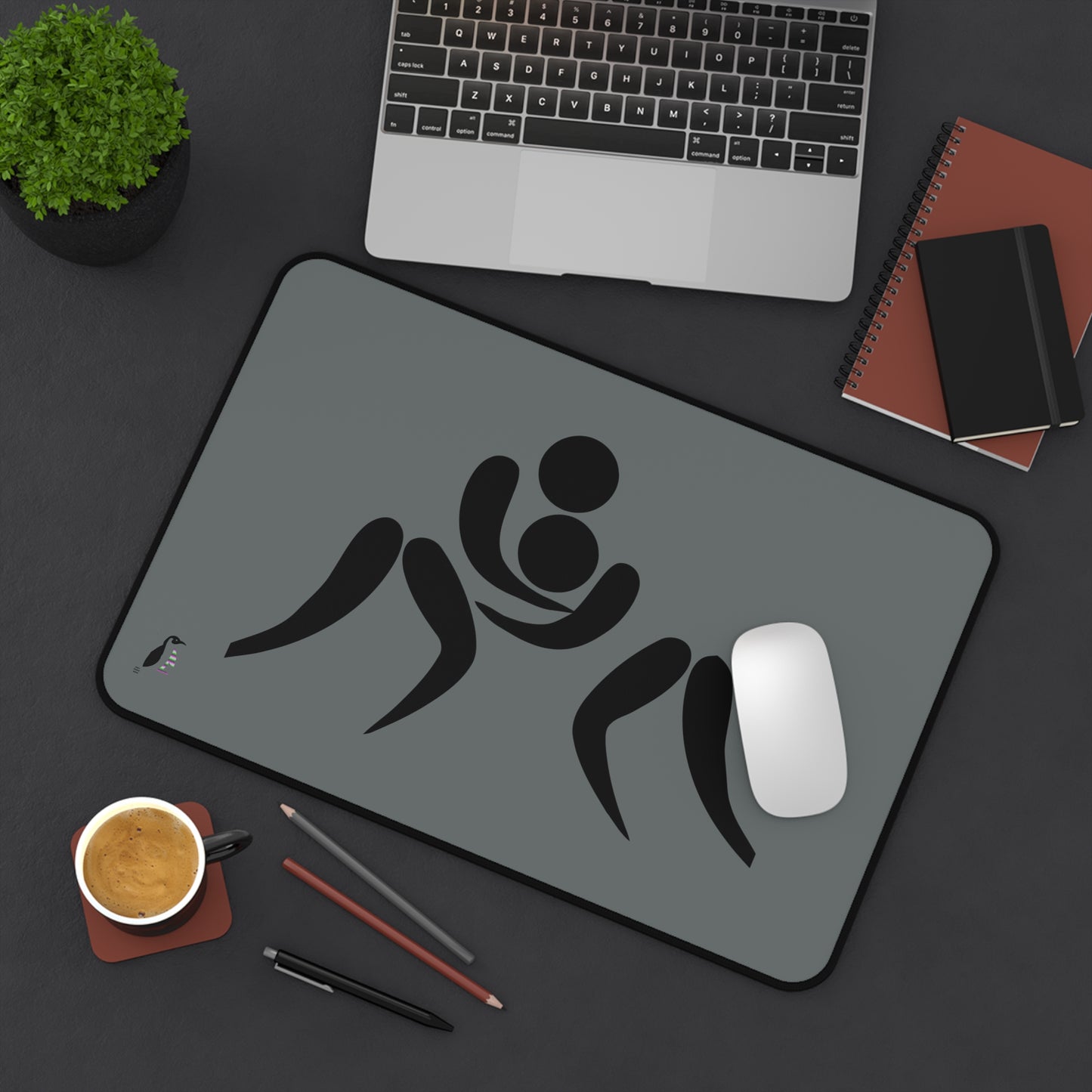 Desk Mat: Wrestling Dark Grey