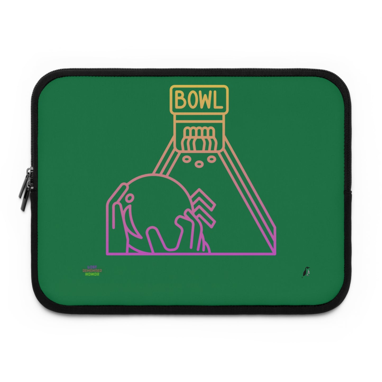 Laptop Sleeve: Bowling Dark Green