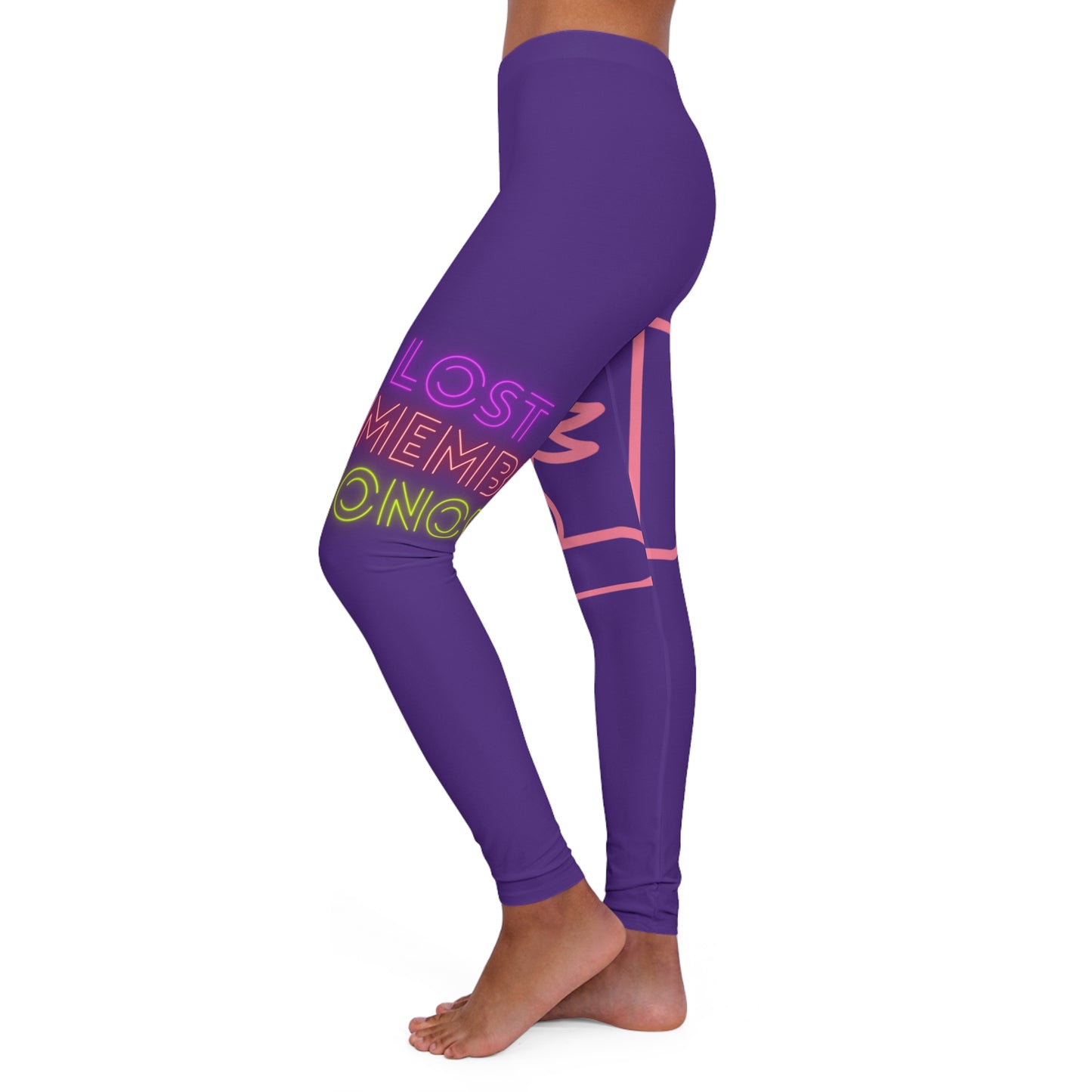 Women's Spandex Leggings: Fight Cancer Purple