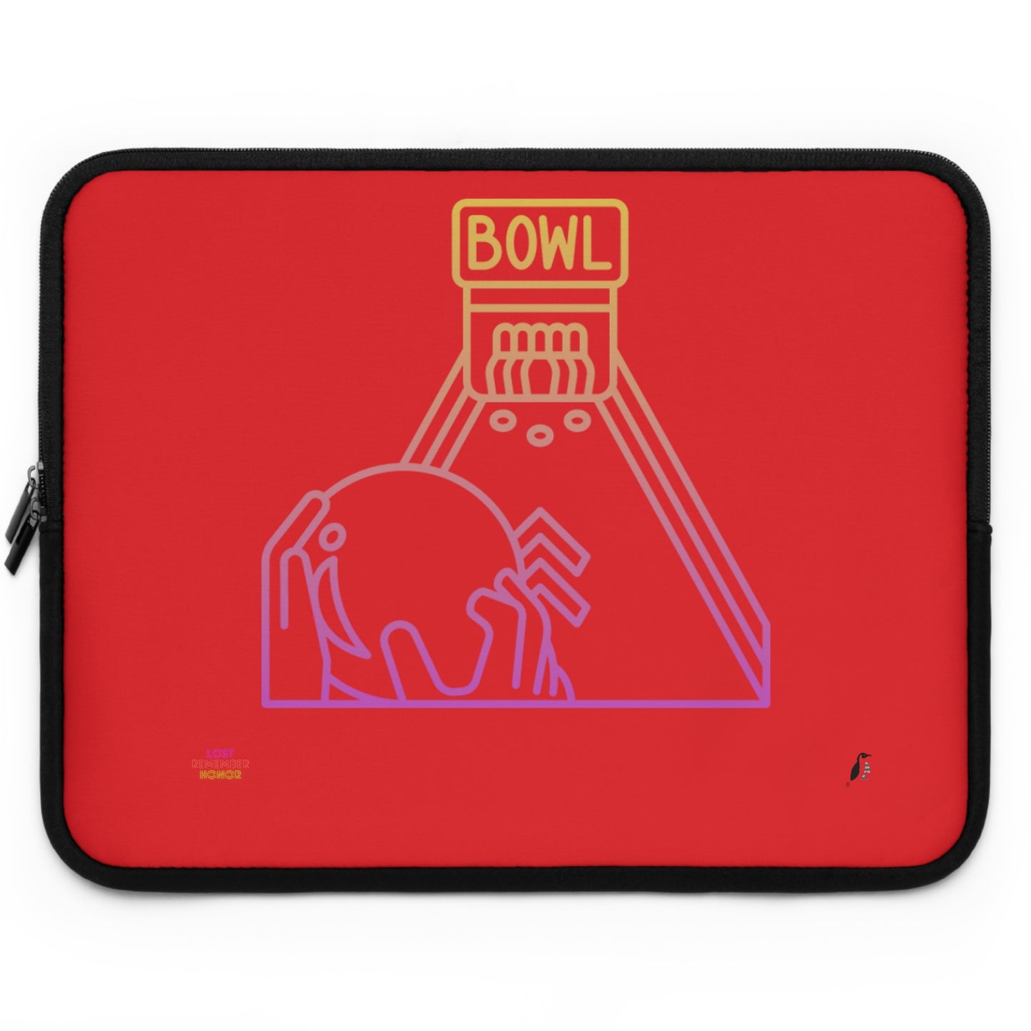 Laptop Sleeve: Bowling Red